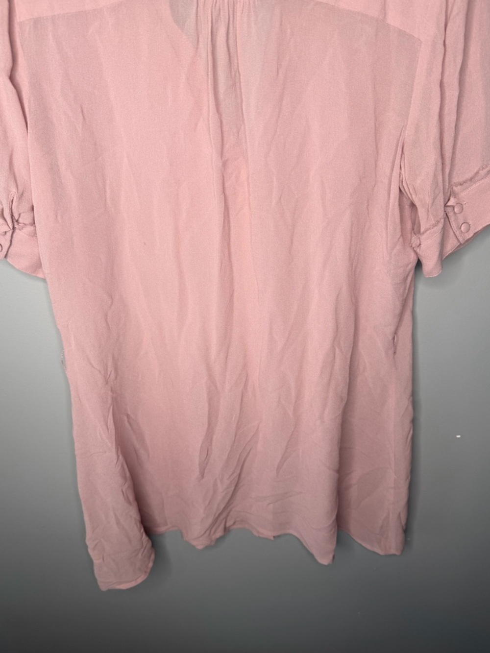 SOLD Project Alabama 100% Silk Dusty Rose Button Tunic - Picture 7 of 10